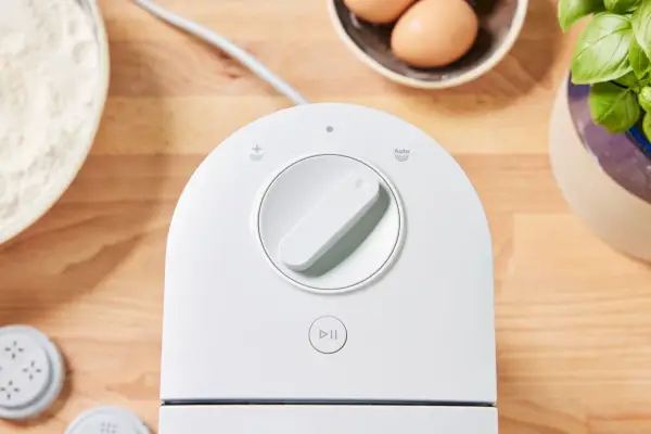 Detailný záber na gombík na výrobkoch cestovín a rezancov Philips Viva Collection
